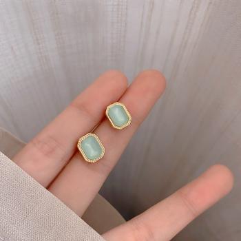 360Home Silber pin Perle luftige Vintage Ohrringe E2426 gold